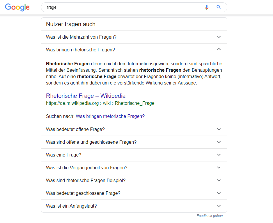 faq-boxen in den serps